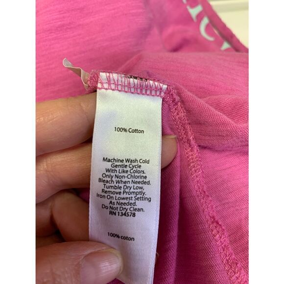 Vineyard Vines Pink Garment Dyed Slub Whale Hoodie Tee Size XXS - Picture 9 of 11